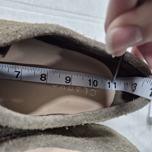 Clarks Originals Wallabee Oxford shoes men's 10 taupe gray suede gum sole - Picture 10 of 13